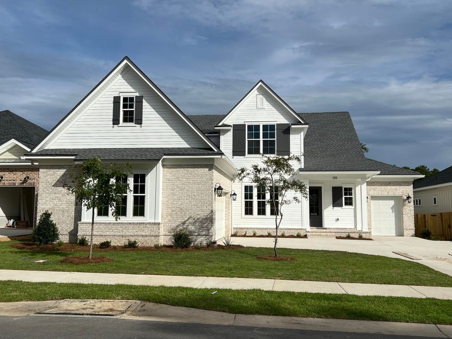 Stunning 4 bedroom, 3.5 bath home with office and bonus room in Deer Moss Creek Niceville! Situated on a lot with no homes directly behind, this NEW home boasts a large, open living, dining, kitchen (including quartz counters, custom cabinetry, large pantry, breakfast bar and more), great room on the main floor along with an office, 2nd bedroom, laundry, powder room and 3 porches (front, side and back). Upstairs you'll find 2 large bedrooms, a full bath and a 20x20 bonuses room AND awesome attic storage. Perfectly appointed features throughout make this home sure to please. Deer Moss Creek features sidewalks, walking trails, pool and community facility (PH 2), parks and gazebo. With so much to offer, you don't want to miss out! Projected completion in August 2022.