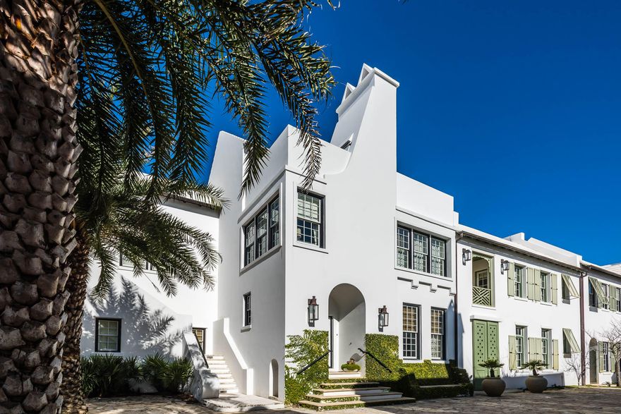 This stunning 3 bedroom, 2 1/2 bath home was designed by the renowned architectural firm and Town Planners of Alys Beach, Duany Plater-Zyherk (DPZ). The firm's founders and principals are Andres Duany and Elizabeth Plater-Zyherk, recognized leaders in the New Urbanism movement to combat sprawl and return to walkable, human-scale towns. Owning a home designed by DPZ is certainly a coveted opportunity, especially in the town of Alys Beach.The living room, kitchen and master bedroom feature expansive windows that give colorful views of the courtyard and pool, creating a seamless transition between indoor and outdoor living.The kitchen is professionally equipped with top of the line stainless steel appliances, marble countertops, custom cabinetry, and Italian limestone flooring.