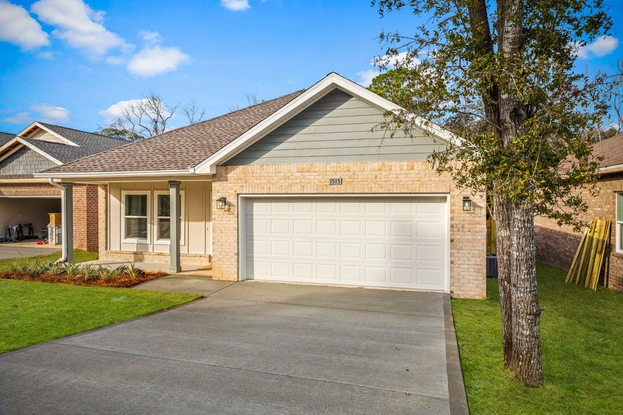 NEW CONSTRUCTION HOME by a local builder. Conveniently located to Eglin AFB, schools, shopping and beautiful beaches. This home offers an open living concept with 9 ft ceilings throughout. The living room's vaulted ceiling increases to 11'9'', giving a spacious feeling in this beautiful 4-Bedroom 2 Bath home. Laminate Wood flooring flows in the living areas with the bathrooms being tile and carpet in the bedrooms. The master bath features a tiled shower with glass door, double vanity and generously sized walk-in closet. The kitchen includes shaker style cabinets w/ soft close doors and drawers, granite counters and stainless-steel refrigerator, stove, dishwasher, and microwave. Located at the back of the property is a wooded area and a small stream providing a buffer from neighbors.