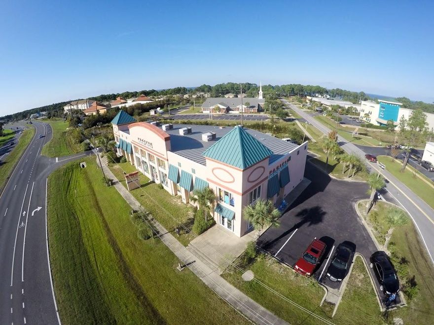 9500 SF retail building just west of Silver Sands Outlet Mall on Emerald Coast Pkwy, high traffic count, free standing, great visibility, store front windows along Emerald Coast Pkwy, great retail building. New traffic signal just installed at this intersection. LL, open to national, regional and local tenants.