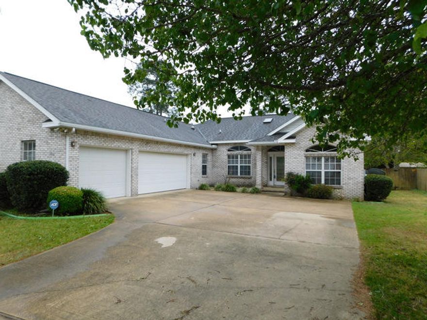 Great home located in a peaceful Culdesac ofthe Rocky Bayou area. This ranch style home has a 3 car garage, 4 bedrooms and 2 full baths. There is an in ground sprinkler system.