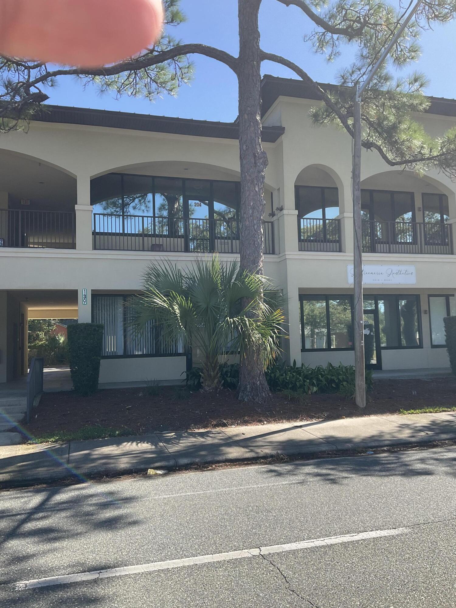 .This approximately 1600sf unit has high visablity to heavily traveled artery of Fort Walton Beach. The Professional stance of this building draws attention with beautiful land scaping. An abundance of parking flanks the north and east of the structure. Rear delivery access adds to the convenience. Unit  104 is wide open and freshly painted. Unit 105 is finished out as a Day Spa with a shower , 2 large treatment rooms, break rook and lots of storage Spaces are separate now but can be easily joined together.