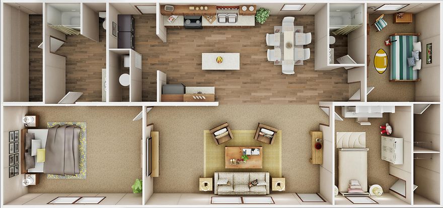 This a brand new manufactured home sitting on a 1/2 acre lot. Where can you find a brand new home on 1/2 acre lot for under $100,000? This home has an open spacious floor plan, walk in closets, and a separate utility room. Plenty of cabinets and a kitchen island. The property has a nice country setting. Close to Ft. Walton and Destin this is perfect for a family moving into the area. Several lenders offering easy online applications for financing. The home is approved for FHA and VA financing. Square footage and room dimensions to be verified. Photos with furniture are from a like model from another home.