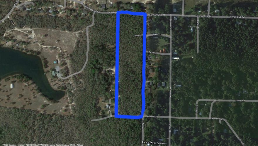 9.54 acres high and dry only 45 minutes to the Emerald Coast, and Grayton Beach. This property boarders Defuniak Springs City Limits but is not within the city. It is zoned Urban Residential in Walton County. There is also a newly expanded lift station on the southern end of the property.