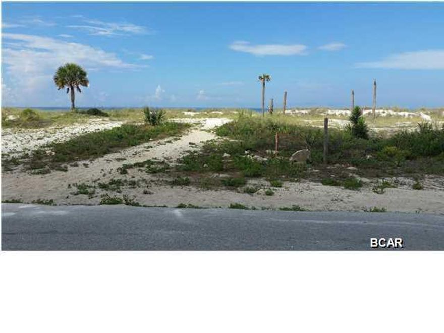 Hurry grab one of the least expensive gulf front 50' x 150' lots on Panama City Beach. This will not last long. Property is zoned Seasonal Resort 2 (SR-2) Please see attached Bay County Land Development Regulations for allowable uses. Have a DEP TOPO available with this property as well.