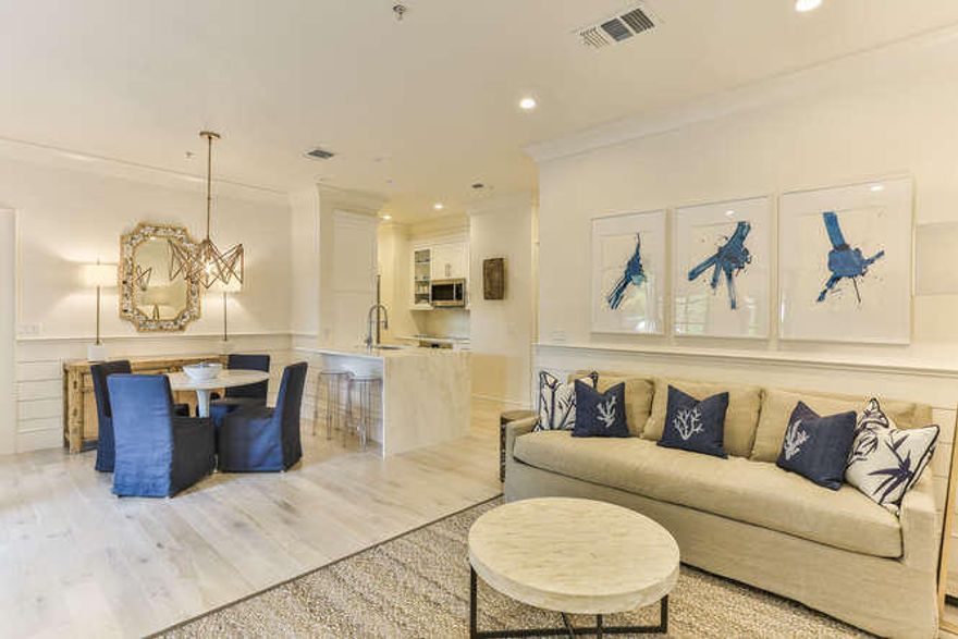 This first floor unit that opens onto the beautiful St. Augustine Green and new Owners Pool and Pavilion has been totally renovated from ground up! Everything in this unit is brand new - including flooring, molding and recessed lighting in every room. Spacious living area, brand new kitchen with waterfall island, marble countertops and new appliances. Master bath has been reconfigured with huge walk in shower. New HVAC and water heater. Pre-wired for built-in sound system. Completely professionally refurnished. Bring your clothes and move in!