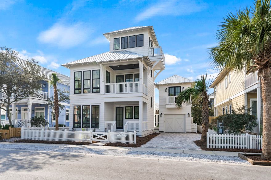 Construction Complete and Certificate of Occupancy Received!!! Don't miss your opportunity to own this BEAUTIFUL CUSTOM-BUILT HOME in the Highly Desired Carillon Beach Resort, one of the most popular family vacation beach retreat destinations on the Gulf Coast! This Spectacular Home is located just steps away from one of the three community pools and a short walk away from access to the sugary white sand beach and emerald Gulf waters. Whether you find yourself in the Gorgeous Main House or the separate Carriage House you will immediately feel yourself being absorbed by Coastal Luxury living. The main home features a Magnificent second floor Master Suite & Private Ensuite Bathroom where the Bedroom Area boasts a Customized Gorgeous tongue and groove pinewood elevated ceiling! There are two