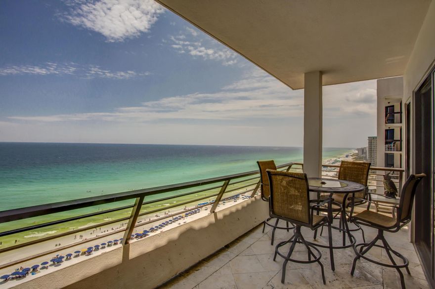 RENOVATED penthouse with perfect south and southwest-facing sunset views over the Gulf of Mexico from ceiling to floor windows! The fully furnished unit offers strong rental income, which makes it ideal as both an income-producing property and second home in paradise! Custom, high-end finishes include easy-care travertine floors and walls in the entryway, beautiful black granite countertops in the kitchen and elegant wetbar area, and rich wood cabinetry and paneling. Kitchen appliances include mostly stainless Bosch appliances. The living, dining and media rooms, and master bedroom/bath all have full length windows with easily removal plantation shutters, allowing you to control whether you want unobstructed views, partial views, or full privacy. There's plenty of room for entertaining.. ...whether you're offering elegant hors d'oeuvres on the balcony or the whole family is gathering for movie night. The 2 guest bedrooms enjoy views of Choctawhatchee Bay, flatscreen TV's and private baths. The huge, luxurious master suite makes a great retreat from the hubbub: relax on your private balcony in the sky, let the sound of the waves lull you to sleep, watch the gulls while soaking in the jetted tub, or indulge in a sauna. Other pluses include an ornate metal ceiling and faux-finish walls in the bedroom, plus dual sinks, towel warmer, 2 walk-in closets, dual-head shower, and bidet in the bath. Renovations include all new plumbing, new water heater, new granite counters in the guest baths, new toilets, carpet, bedding, and fresh paint.

Besides the private beach, the building includes a heated pool, fitness facilities, tennis, and gated entrance. Buyer must verify all specifications.