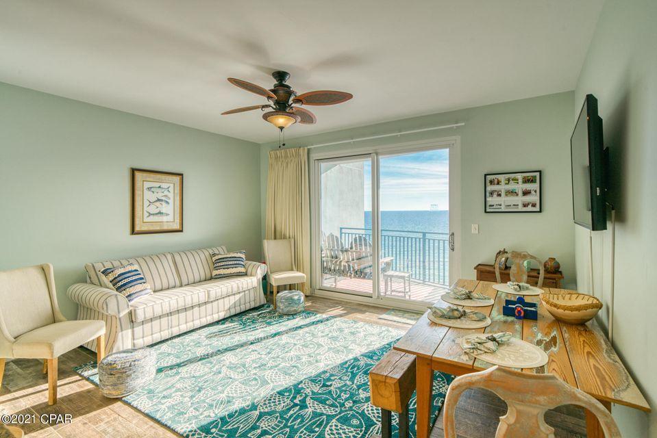 PERFECT ELEVATION WITHIN THE STACK! Great condo in excellent condition! This one of a kind property conjures up images of sun-splasheddays of swimming, biking, and relaxing. It lives like a beach house but comes with all the benefits of owning a condo. This property has been upgraded to theowners discerning taste and then meticulously maintained. Hard surface flooring throughout and conveys with most furnishings, window treatments, and artworkthat welcome you to lie back, relax, and enjoy panoramic views of the pool, beach and ocean. Condo has 9' ceilings throughout. Efficient floor-plan allows forfabulous Gulf and sunset views from balcony, living room, dining room, kitchen, providing the ultimate alfresco living and entertaining environment!