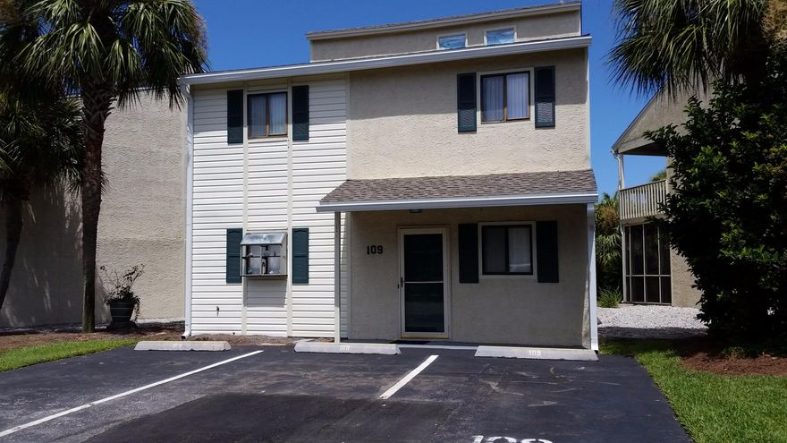 Rare Opportunity! This Unit Is One Of The Only Two Misty Cove Town Homes With 3 Bedrooms! This Unit Has 3 Reserved Parking Spaces Just Outside Your Door. Only A Few Blocks To The Beach And Has Great Potential! Large Main Floor Living Area With Formal Dining Area. Nice Sized Kitchen Overlooks The Dining & Living Areas.A Half Bath On Main Level With Large Full Sized Laundry Room. See The Work Room/Storage Area Under The Stairs. Screened & Tiled Porch Is Steps From The Complex Swimming Pool. Upstairs Are 3 Bedrooms. Large Master Bedroom With Vaulted Ceilings & Access To Huge Open Air Balcony. Two More Guest Bedrooms Share A 3rd Full Bathroom. New Roof For Whole Complex in 2015. Furnishings And Appliances Convey With Sale. You Really Should See This Property. Call Today!