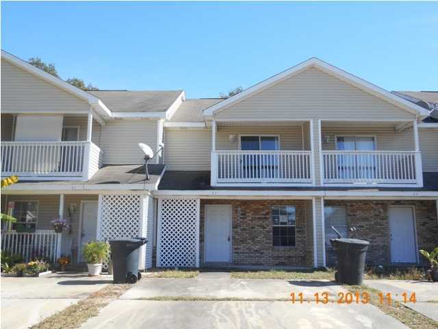 Spacious 2 bedroom town home in the heart of Ft Walton Beach; convenient to both bases, shopping & the beach. The main floor features living area with eat-in kitchen, 1/2 bath & laundry room. The 2nd floor features both bedrooms. The master has walk in closet & covered balcony overlooking the private fenced back yard. Great for first time home buyer or investment opportunity. Prior to seller receipt & approval of the full title package from foreclosure, title to the Property will be conveyed by a quit claim deed.