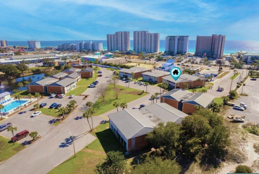 This charming Destin condo is the perfect turnkey vacation retreat, located just 0.9 miles (a quick 4-minute drive) from the stunning Gulf beaches. Fully furnished and ready for your arrival, this two-bedroom, one-bathroom getaway features an open and airy kitchen, ideal for relaxed coastal living.Situated within the gated Gulf Terrace community, you'll enjoy an array of amenities, including three sparkling swimming pools (one heated), two pickleball/tennis courts, and scenic picnic areas with newly enhanced landscaping. A private lake with fishing and water fountains adds to the community's charm, while BBQ grills, outdoor showers, and private restrooms near the pools offer extra convenience. Perfectly positioned in the heart of Destin, this condo community provides easy access to top dining, shopping, and entertainment. Plus, with boat and RV storage available for a fee and exciting community upgrades underwayincluding a renovated clubhouse, a new game room, and a refreshed laundry facilityGulf Terrace offers exceptional value and lifestyle beyond even million-dollar condos. Don't miss this opportunity to own in one of Destin's best locations!