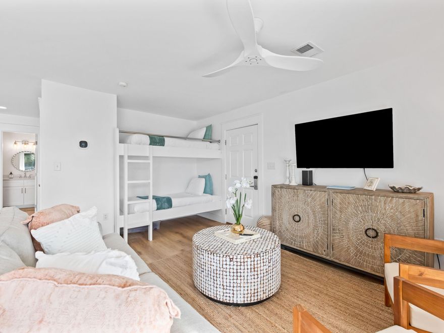 Discover a peaceful retreat in this beautifully updated second-floor condo at Beachwood Villas, located just steps from Seagrove Beach's public access. Perfect as a personal getaway or a strong rental investment, this fully renovated in 2023 unit offers comfort, style, and convenience.Thoughtful sleeping arrangements--built-in bunks, a sleeper sofa, and a king bed--allow the condo to comfortably accommodate up to six guests. A new owner will appreciate this turn key unit with improvements which include a new AC, water heater, and the addition of a stackable washer and dryer.  A spacious balcony overlooks the courtyard and tennis courts, capturing refreshing Gulf breezes and providing the ideal spot to unwind. Beachwood Villas B6 delivers excellent income potential and is set within a resort-style community featuring two swimming pools, tennis courts (also lined for pickleball), shuffleboard, a playground, and outdoor grilling stations. The prime location puts you within walking distance of popular dining spots like Caf?? 30A and Angelina's, with Seaside less than two miles away.

Don't miss your chance to own this charming slice of paradise in the heart of Seagrove Beach!