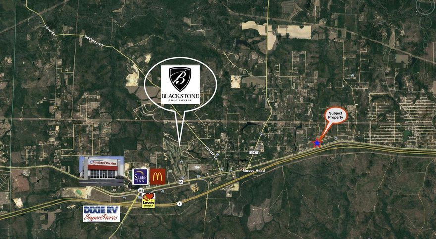 The three acres conveyed in listing is apart of two parcels totaling 3 acres.Three Acre Commercial Lot is located beside Dollar General on the corner of Lancelot Road and HWY 90W  just before the I-10 / HWY 90 Intersection heading west towards Blackstone Golf Coarse and Crestview, FL. The subject property is level and 100% dry with good soil. The lot is a perfect location for distribution warehouse investor / owner occupier, retail sales, outside storage, and small multi-family site. Another acre fronting lancelot road connects to the subject property and can be purchased together for $500,000