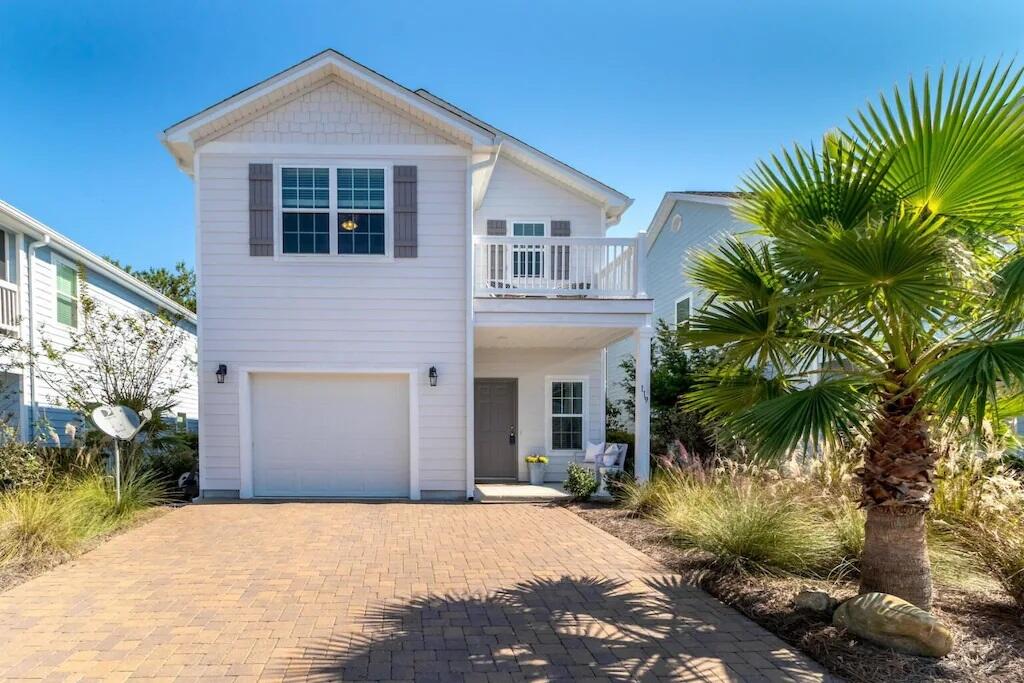 This charming Inlet Beach home next to 30Avenue shopping and dining & location for new pedestrian underpass that provides easy access to multiple public beaches, Rosemary Beach, and all that 30A has to offer. This is an excellent opportunity to own a primary residence, secondary home, or investment property in such a sought after area. The home features a gracious entry; open plan kitchen, dining and living room; 3 bedrooms 2 1/2 baths with gorgeous lvp and upgraded finishes. The fenced backyard has mature landscaping and 2 paver areas to dine and sit around a fire. It's one of the most private properties in the neighborhood with a canopy of tall pines from the large lot behind the house. The balcony off the primary bedroom provides a great place to watch the sunset. Rental projections 70K