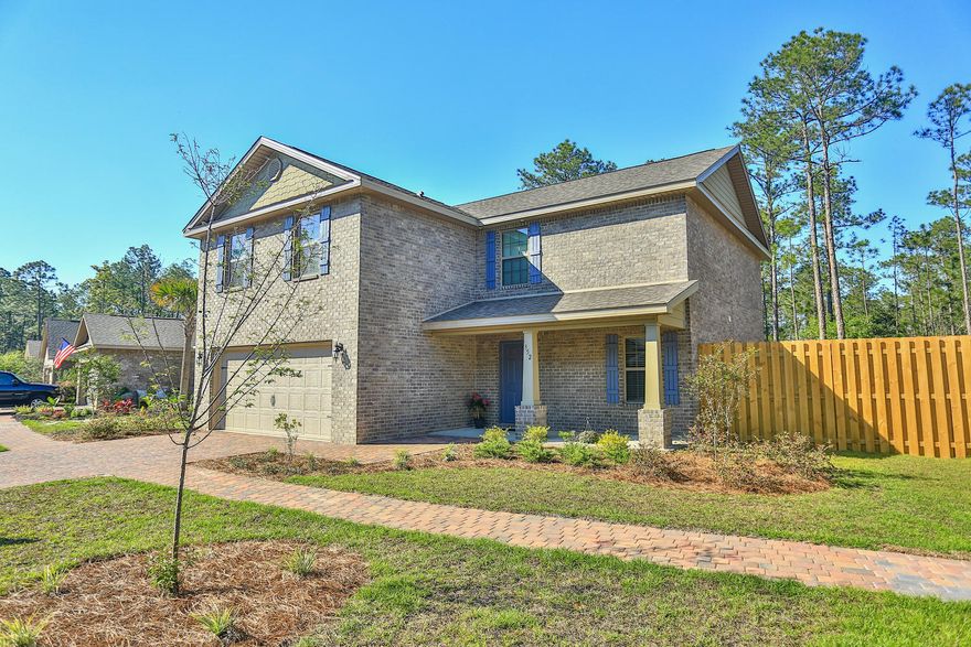 All brick under $300k in Santa Rosa Beach! Don't miss out on this gorgeous 4bd/2.5ba 2 story home that is only 1 year old! This home features beautiful granite countertops in kitchen with large island for entertaining, bisque hand painted cabinets, all bedrooms up with a large 5 foot shower in master bath! Home backs to woods for privacy and is partially fenced. No flood insurance required!