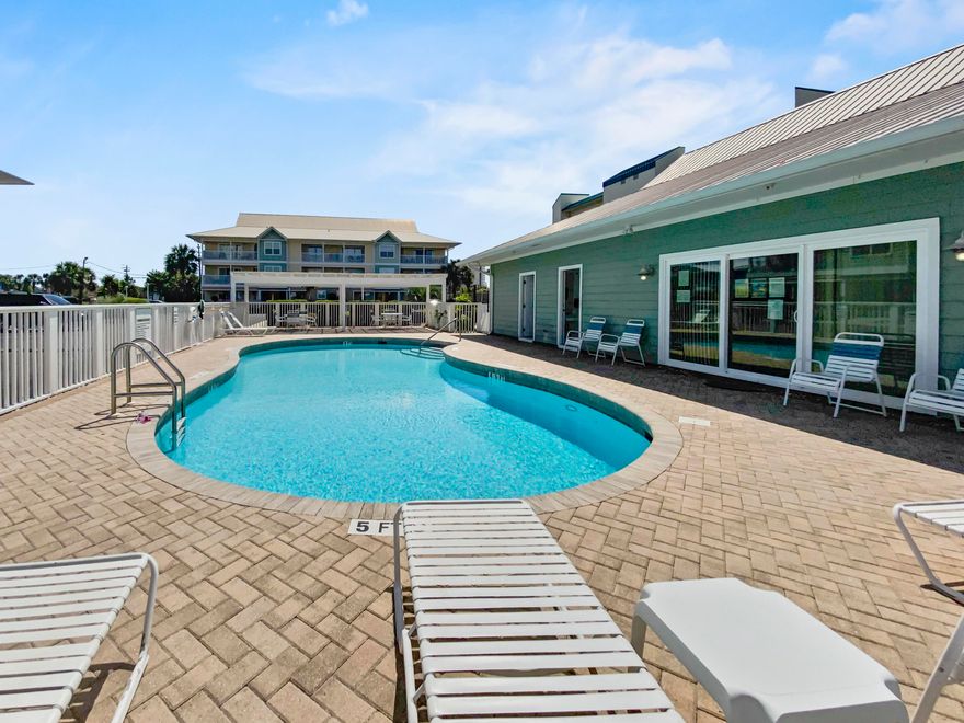 DEEDED BEACH ACCESS!  This 3 bedroom 2 bath condo is located close to everywhere you need to be in Destin.  Its recent updates include wood laminate flooring throughout much of the living space as well as paint and appliances.  There is a large deck that is accessible from both the living room and the master bedroom.   The property also features a club house and pool with large decks and grill patios.  This condo is being sold fully furnished and is rental ready.