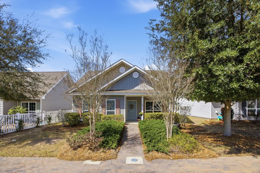 Enjoy COASTAL LIVING in this beautiful 3 BR, 2 BA home in HAMMOCK BAY, just North of the white sandy beaches of SOUTH WALTON. The home features a SPACIOUS living area, an inviting kitchen with FRESHLY PAINTED CABINETS and GRANITE COUNTERTOPS, and a versatile dining room that could also serve as a den. NEW CARPET adds comfort throughout. The dining area opens to a HUGE COVERED LANAI, perfect for enjoying Florida's outdoor lifestyle. Walk to the community amenities while still enjoying a PRIVATE, SERENE setting. HOA includes DIRECTV and WHITE-GLOVE LAWN CARE. Hammock Bay offers RESORT-STYLE POOLS, FITNESS CENTER, TENNIS, PICKLEBALL, BAY ACCESS, and more.