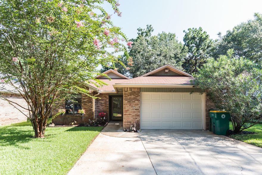 Walk into this charming home with an open concept entrance, having your living area on the right and kitchen/formal dining area on your left! Sit by the fireplace in the cooler months while being able to converse with someone in the kitchen. Tile throughout this area makes for easy cleanup! Walk down the main hallway to find a spacious office/bonus room on your left! Your first additional bedroom will be on your right, followed by the additional bathroom. At the end of the hallway is the second additional bedroom with the sweetest sitting nook - perfect for kids! At the end of the main hallway to your left you will enter the master suite! A spacious closet is in the master bathroom and we can't get over the beautiful shower! A landscaped patio and backyard make for a great Summer night!