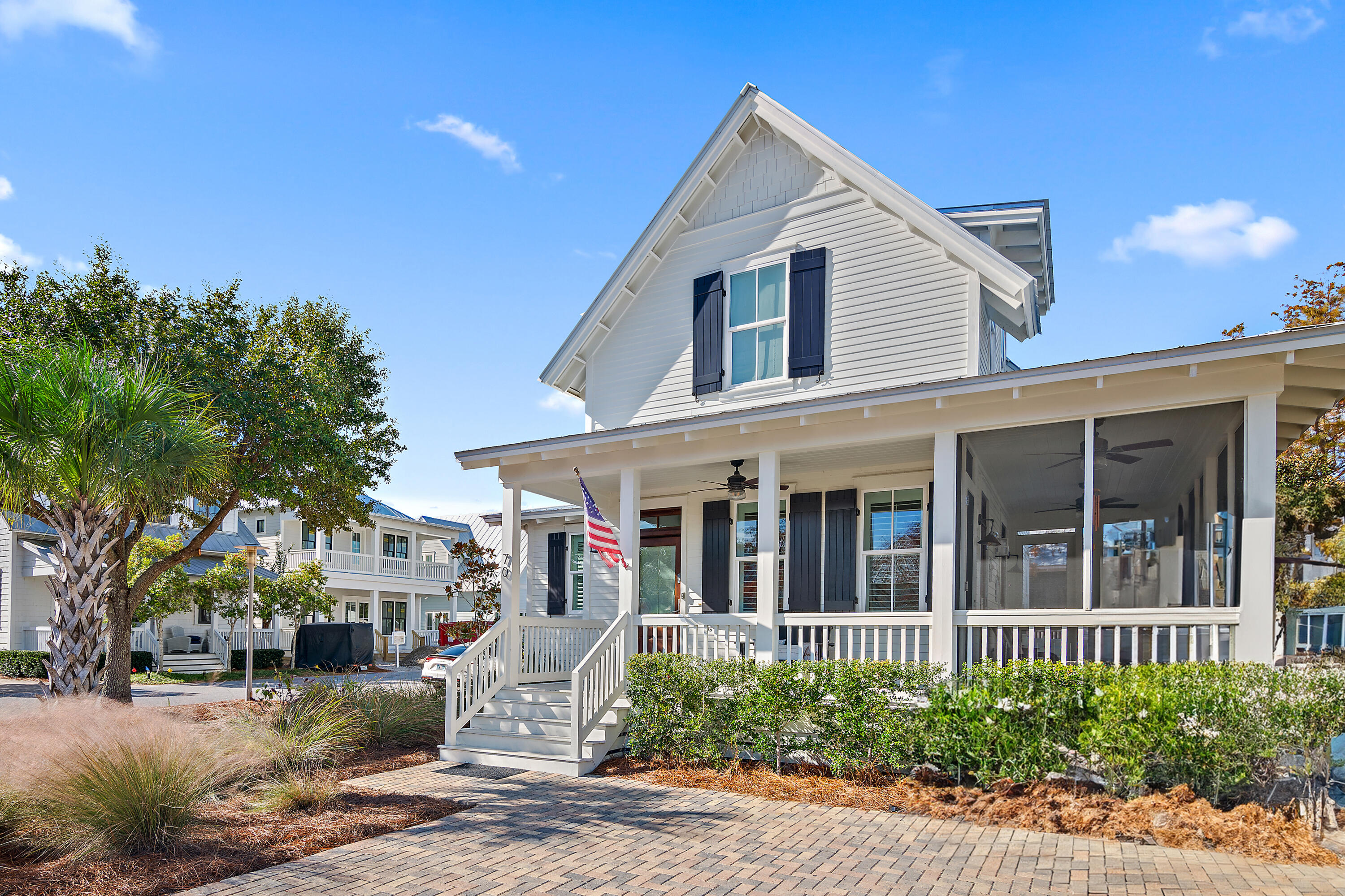 This adorable picturesque beach cottage in Cypress Dunes is being offered fully furnished as a long-term rental for a minimum 6 months to year preferred. The spacious kitchen has quartz counters with stainless steel appliances and overlooks an inviting and comfortable living space with a cozy gas fireplace, and separate dining area. The primary bedroom is conveniently located on the first floor with an ensuite bathroom, along with a soaking tub, separate shower, and two vanities. Upstairs there are two more spacious bedrooms with another bathroom, plus a study/playroom area with built-in bookshelves. There's also plenty of storage with an enclosed back porch for bikes and beach gear, plus a large storage closet under the stairs. This coastal cottage sits on a corner lot with a wrap-around screened porch, which is perfect for relaxing and enjoying morning coffee or evening sunsets. 
Cypress Dunes is a gated community that is surrounded by Topsail Hill State Park, with amenities that include tennis/pickle-ball court, 2 pools and spa, exercise gym, clubhouse, trees and green space, ponds, and walking bridges. The nearest beach access is just down 30A at Topsail Hill State Park next door or the nearby Dune Allen public beaches. Enjoy the quieter side of 30A and nearby restaurants like Stinky's, 3 Sons BBQ, and Vue on 30A.

Minimum 6 months to a year preferred. Pets considered on a case by case basis. Application and credit check are required. Rented fully furnished.
