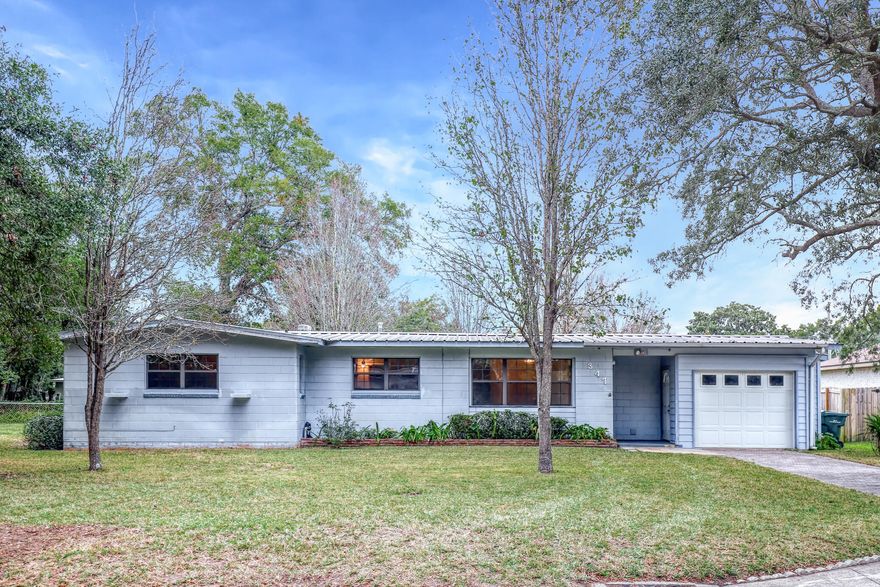 A must-see investor opportunity /starter home/ vacation home! This work-in-progress home is 1325 sqft--3 bed 1.5 bath with a bonus room ideal for an office, game, or exercise room. Bathrooms have original, vintage shower tile and floors. Freshly painted. HVAC unit and gas water heater updated in 2019.This property is ready for its new owner(s) to add their personal touch and enjoy the spacious yard with two (2) great storage sheds and mature fig trees. Outdoor lovers: besides golfing, fishing, boating, and our sugary white beaches, there is also a public park just 1/2 mile away (With a basketball court, Multi-purpose field, Pavilions, Playground equipment, lighted Tennis courts, and Walking/fitness path). And Dogs allowed :).