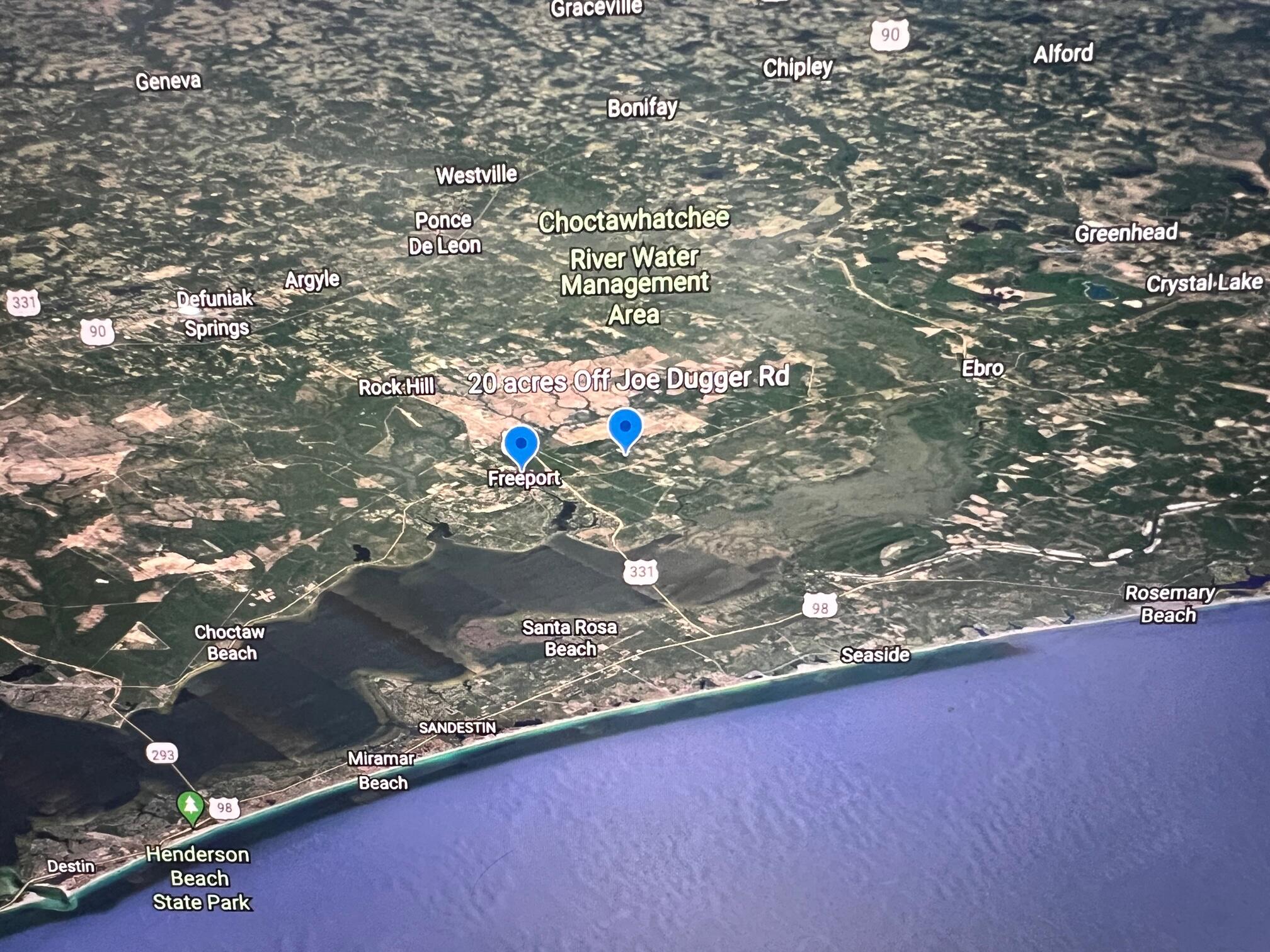 Joe Dugger Rd towards WINDSWEPT ESTATES - Land