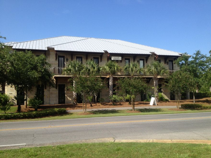 Executive offices available in an upscale building in the prime location of Seagrove Beach. Shared copy machine, kitchen facilities and conference room available. Suite 209 is approximately 13' x 14' and has an exterior door to the balcony on the 2nd floor.