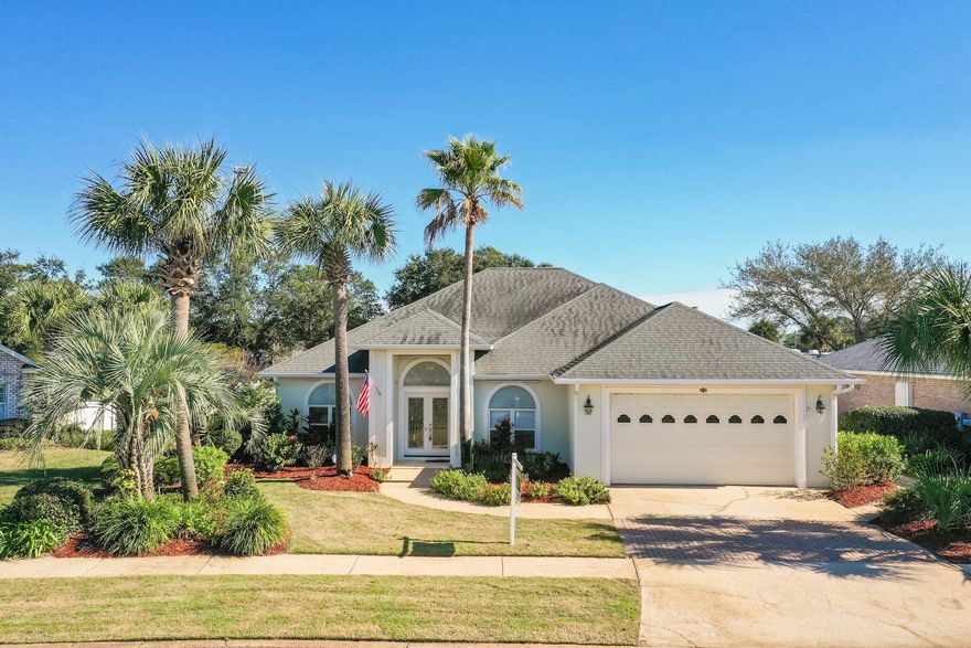 AVALON BEACH ESTATES is  a unique seaside neighborhood with over 500 feet of beach. The community enjoys a beautiful heated pool, a tennis court, pickle ball court,  shuffle board and spacious common areas. HOMEOWNERS DUES ARE ONLY $900 A YEAR!!! Your new home has a sparkling saltwater pool with fenced back yard and handy workshed/pool storage building. Home Features  open floor plan, tile flooring in main living area, spacious master bathroom with 2 large closets. This home has the perfect floor plan for entertaining.Avalon Beach Estates is centrally located to experience all that Destin/Miramar Beach has to offer with Sandestin Resort a short drive away along with Silver Sands Mall, Destin Commons, restaurants and other attractions all around our beautiful area.