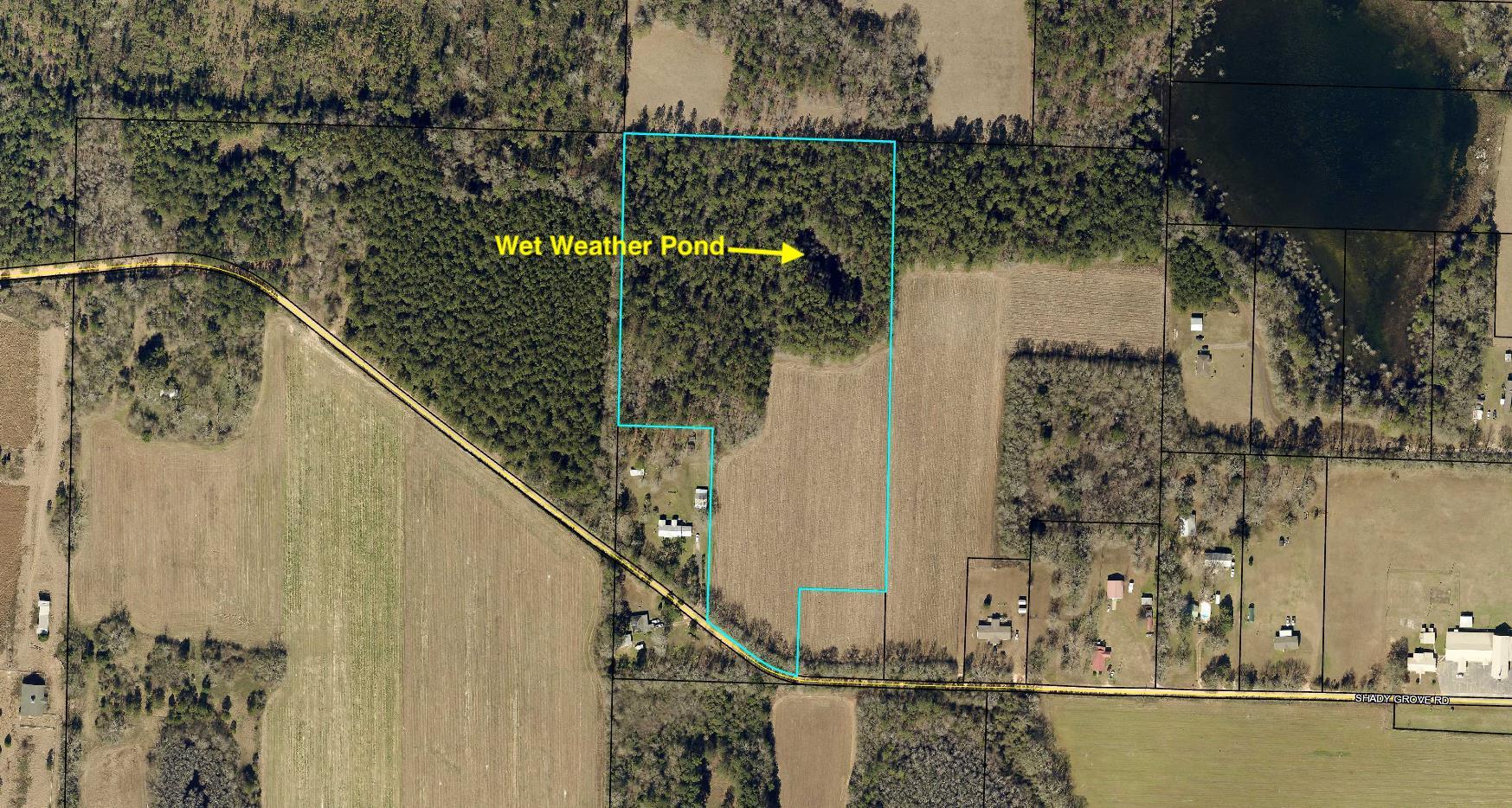 Level 15 acres of land in the popular Baker Community. The front, south, 6 acres is cleared and the north 9 acres is wooded, has a wet weather pond and quite a few pine trees A crop will be planted in the cleared acreage in mid January, unless the property is sold; once planted, any sale will be subject to crop allowed to be harvested. The road frontage is estimated from measuring the aerial on the Property Appraiser's web site. The owner does not have a survey. Zoning and Future Land Use are Agricultural. Electric and water are available but not connected on site.