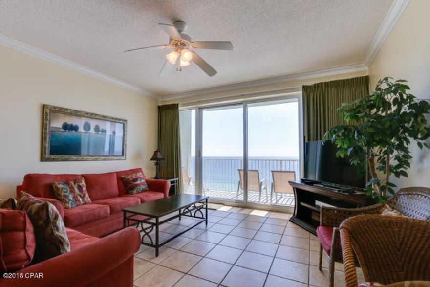 The best aspects of Florida living come together in this exceptional coastal condominium at the Boardwalk Beach Resort! Perfect elevation  8th floor is not too high and not too low! Beautifully furnished and rental equipped (Sleeps 6)!!! The property features an open kitchen/living design with tremendous views and balcony access as well. Interior highlights granite countertops in kitchen, culture marble in bathrooms, tile floors throughout main living areas, hardwood flooring in bedrooms, 9' ceilings, crown molding, six panel doors, designer perfect furnishings and accessories Resort style amenities include a 2,500 sf zero entry pool (seasonally heated), two spas, Gulf front fitness facility, lavish pool deck, Splash Zone children's pool area with interactive water toys, Kids Club, sauna