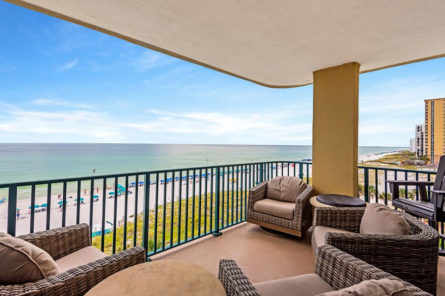 Being sold fully furnished, and after an approximate $175,000 renovation, this 5th floor beauty is a true turnkey opportunity. Similar condos have produced over $110,000/year. All new furniture professionally selected and chosen from the Dallas World Trade Center. Full leather sectional w/2 reclining seats, leather dining and bar chairs, fully stocked kitchen, new washer/dryer, water heater, micro/stove/oven/dishwasher. The list goes on! The roof was replaced in 2021, and the elevators in 2020. Jade East is a gated community with a deeded private beach, pool, grilling area, tennis courts, and exercise room. Owners are assigned one parking space, and there is additional unassigned parking for guests. Laundry is available inside the condo. Owners are also allowed to bring their pet :-) Yay!