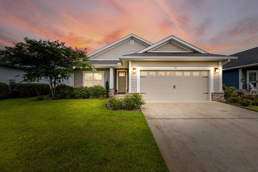 3.25% FHA Assumable loan!! Welcome to the GATED COMMUNITY of Lafayette Creek! Move-in ready Craftsman charm home with a community pool, walking trails, gym and Low HOA fees! Imagine mornings sipping coffee on your screened-in porch, overlooking the tranquil neighborhood. Inside, you'll find a gourmet kitchen, adorned with sleek granite countertops and stainless steel appliances. The spacious family room, complete with vaulted ceilings and a cozy sitting area, provides the ideal space for relaxation and entertainment. Retreat to the master suite, the ensuite features a walk-in shower and dual vanities. The spacious layout, with two additional bedrooms and a shared bath, offers ample room for family and guests. Immerse yourself in the ultimate coastal lifestyle, with easy access to pristine beaches and world-class shopping. Don't miss your chance to own this slice of paradise.