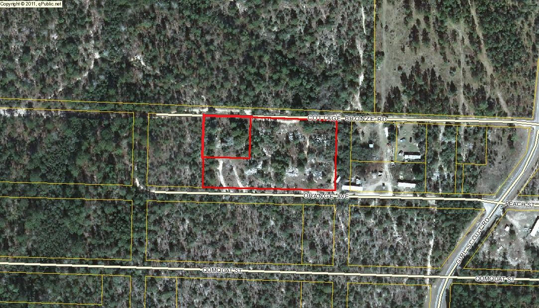 Property approximately 10 years ago had 6 mobile homes and a house on it. Now the mobile homes are disintegrated into piles of rubble, but the house is still repairable. It is a 1 bedroom 1 bath 2 story that needs extensive work. Nice level partially cleared land. Road to property is difficult to drive on and is not maintained. No restrictions. Mobile homes, houses, and RV's allowed. There are no road signs on the road to it you will need an aerial photo to find the property. Selling as part of an estate. Priced to sell.