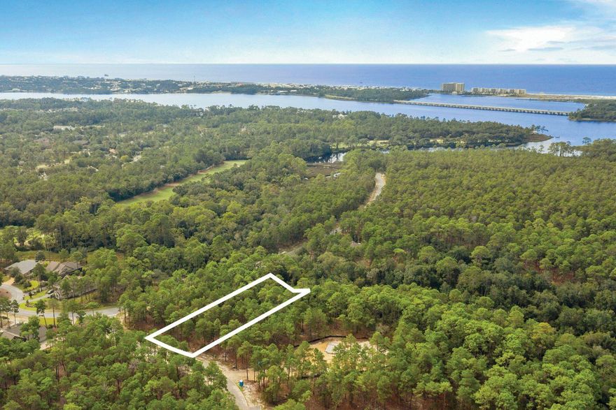 Begin dreaming with this wooded B lot boasting a half-acre in the gated community of Wild Heron, a 734-acre coastal sanctuary located on the shores of Lake Powell, Florida's largest coastal dune lake. Designing and building your own getaway, vacation home or year-round Florida residence is reserved for the independent spirit who wants to create a personal refuge. Customize this .49-acre homesite and incorporate the classy coastal Craftsman style this premier community embraces. This lot backs to a conservation area and is high and dry in flood zone X on a small quiet street. You will enjoy world-class amenities overlooking Lake Powell like the fitness center, heated pool and hot tub, a boat house for storing kayaks and paddle boards, a community dock, a fire pit and a gathering area with a fireplace. A revered oak-filled family park that features many types of fun-filled family events is a favorite, along with 24 miles of walking and bike paths linked to the amenities for the convenience of those who call it home. The white sandy beaches of the Gulf of Mexico await you only a short kayak paddle away across the lake. Scenic Highway 30A and Rosemary and Alys Beaches are a few minutes drive to world-class dining, grocery stores and shopping as well as Pier Park in Panama City Beach. Golf club and beach club memberships are available to purchase as well as access to the world-renowned Greg Norman Shark's Tooth Golf Course, clubhouse and HydroCourt tennis courts onsite at Wild Heron. Don't let this opportunity pass you by.  Buyer should verify all data and dimensions if important. 