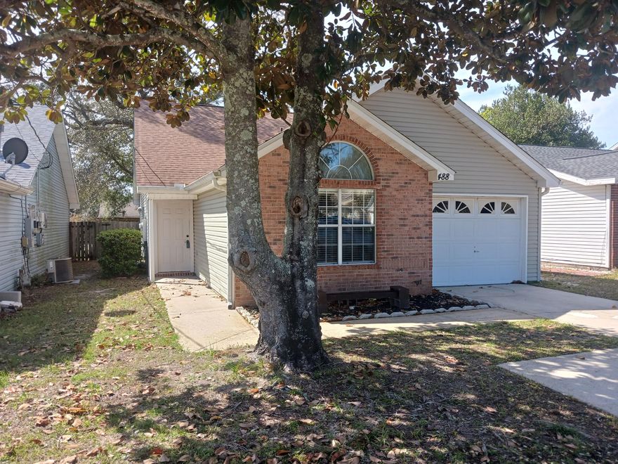 **NO HOA**Adorable move in ready 3 bedroom, 2 bath home. GEAT LOCATION, just west of Hurlburt AFB and just minutes from beaches and shopping! Fenced back yard for children and pets with large oak tree for shade. Enjoy your afternoon in the privacy of your back yard and have a weenie roast at the fire pit!Bonus: There is a smart thermostat, home is wired for security system,, the new AC has 5 years labor warranty and 10 year part warranty as well as 2 year old energy efficient dishwasher and 2 year old french door fridge with 10 year warranty. Last but not least, new toilets in Feb.  2016 roofAll information deemed to be correct but buyer to verify