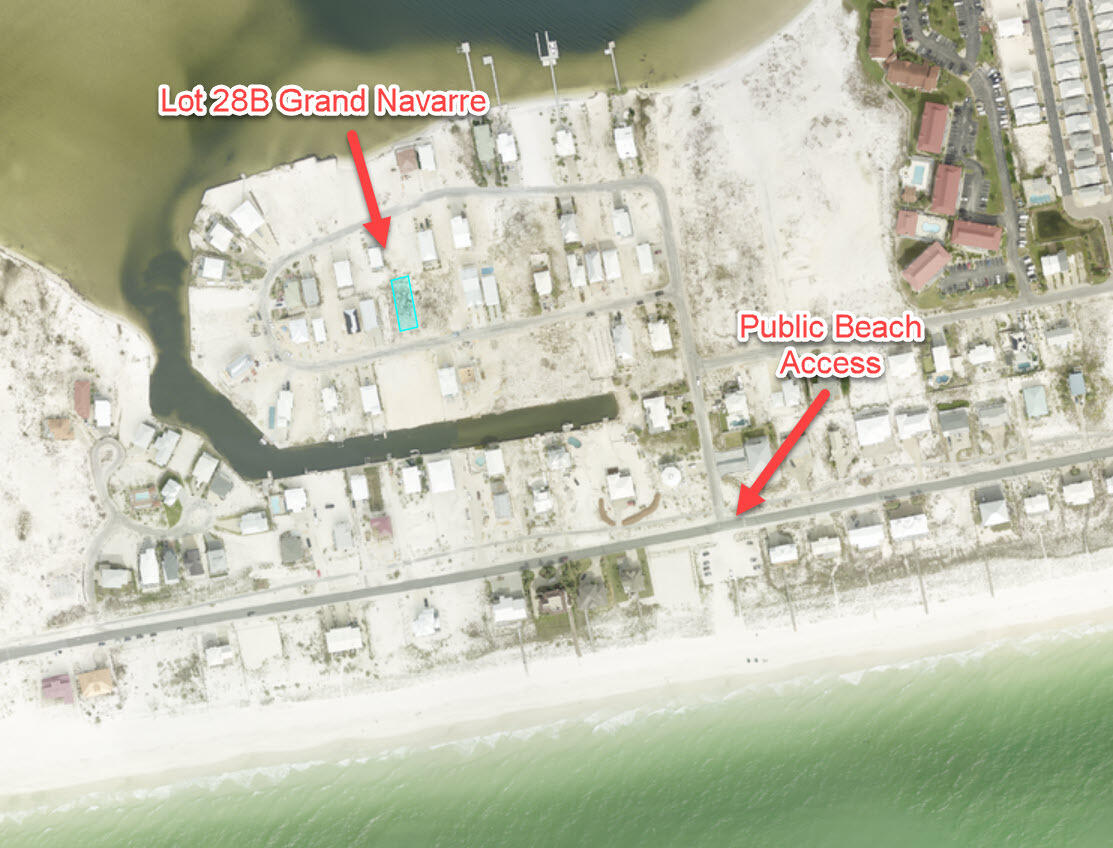 Design your second home vacation retreat or permanent residence from the top down in Grand Navarre on Lot 28 Block B located on the Island. Take advantage of the opportunity to build to today's construction codes and standards and well as your family's lifestyle. Stroll or bike to the nearby public beach access located 1/4 mile from this homesite. Live a laid-back coastal lifestyle and enjoy the good life in Grand Navarre. Family friendly Navarre Beach is nestled perfectly between Destin and Pensacola which offer some of the finest in casual and fine dining, shopping, deep sea fishing and entertainment on the Emerald Coast. The Navarre Beach Pier, the longest pier on the Gulf coast, is nearby where you can enjoy fishing, boat watching, or gazing at the views of the Gulf Islands National Seashore. Live and play on the island where eight miles of undeveloped pristine shoreline and the intracoastal waterway beckon you to enjoy nature at its best. We invite you to learn more about the exciting opportunity to build your dream home in Navarre Beach on Lot 28 Block B in Grand Navarre.