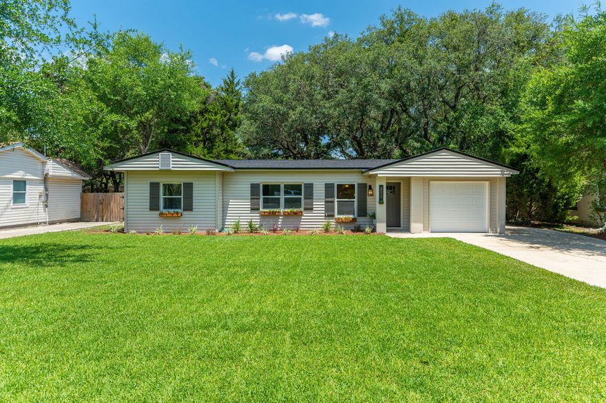 Having been completely renovated, this beautiful 3 bedroom/2 bath Florida cottage is the perfect blend of classic charm and modern luxury, all just a short walking distance away from the stunning Choctawhatchee Bay.  Upon entering you are immediately welcomed into the well lit open living room.  Just off the living room is the fully renovated kitchen with all new stainless steal appliances, brand new soft close cabinets and drawers and custom built in butcher block shelves.  There are two full restrooms with all new tile shower enclosures, new tile floors, new vanities and light fixtures. Outside enjoy the oversized back yard with newly poured concrete patio.  This large fenced in yard has plenty of room to add a pool or outdoor storage space.