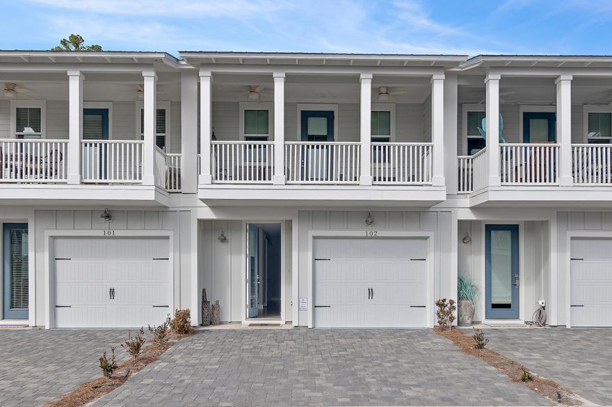 Discover your dream home in the heart of Seagrove Beach. Perfectly situated just half a mile from the pristine Panhandle beaches, this residence offers unparalleled convenience and charm. Enjoy the luxury of an amazing community pool, ideal for relaxing days close to home. The location is unbeatable, with a myriad of restaurants and attractions within walking distance. For added convenience, a golf cart is included for those leisurely days when you prefer not to walk. As a turnkey investment, this townhome comfortably sleeps 10 and is a proven vacation rental favorite among guests. The property boasts a tranquil backyard, the privacy it provides is perfect for peaceful moments , and a delightful balcony where you can savor the evening breeze and create lasting family memories.