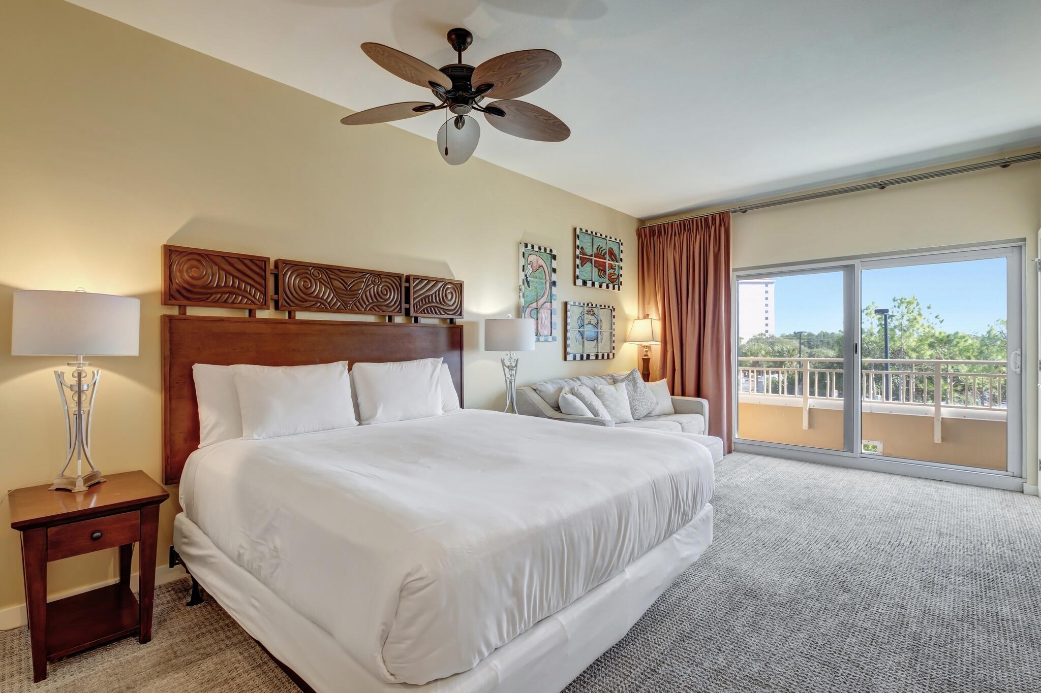 FULLY FURNISHED WITH ALL UTILITIES INCLUDED! This 2nd floor, efficiency studio is easily accessible via the stairs or elevator and offers peek-a-boo views of the Gulf of Mexico. Enjoy your morning coffee out on the private balcony while watching the sunrise over the Gulf. This spacious condo is the larger studio floor plan and features a king bed and a sleeper sofa for overnight guests. You will love the ease and convenience of the proximity to the beach, putt putt golf, and the Beach House restaurant. Luau offers an on-site fitness center, sundeck, and an oasis getaway with a resort style pool, relaxing waterfall, hot tub, seasonal tiki hut, and grilling area. This fantastic condo is available for a 6-month lease beginning mid-September. Come relax and enjoy the resort lifestyle!