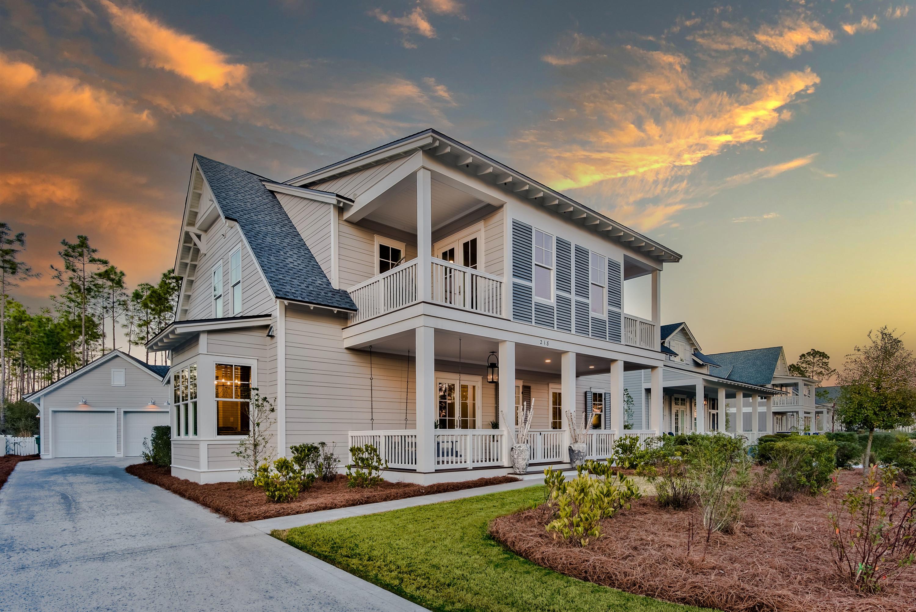 Experience pure luxury with this one-of-a-kind custom designer home in Watersound Origins. This beautifully articulated Romair home has been decorated to the nines with custom finishes, and has one of the best floor plans designed for today's living. It features an open style layout on an oversized lot with 4 large bedrooms, each with their own private bathrooms, two separate living rooms, a bonus room/office and plenty of room for a private pool. You'll feel incredibly at home with the large covered patio that accompanies an outdoor fireplace and covered gazebo for cozy nights with friends and family. When you enter through the glass-front French doors, you'll feel fresh new finishes like leathered granite countertops, shiplap accents, and upgraded designer appointments. K and J Desi