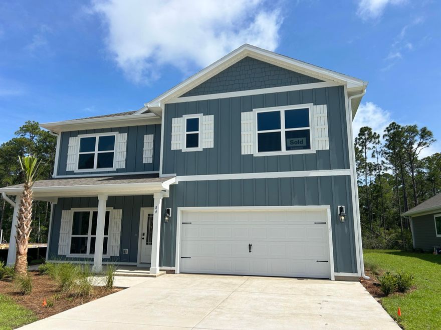 Welcome to 84 Nellie Preserve Lane at Nellie Preserve in Santa Rosa Beach Florida. This home is located in Nellie Preserve and is one of 19 homesites in this secluded community. Step into the elegance of a spacious and inviting foyer leading to a versatile open study that could serve as your home office or a formal living room. The heart of this home is the expansive living area, seamlessly integrating the kitchen and dining space, ideal for entertaining or relaxing with loved ones. The kitchen is a chef's delight, featuring a large center island that has space for bar seating, a walk-in pantry, and ample counter space flanked by sleek cabinetry. A highlight of this floor plan is the main level guest bedroom and a full bathroom, ensuring the privacy and comfort of your guests. Upstairs, discover a cozy second living area that acts as a central hub connecting four additional bedrooms. The luxurious primary suite offers a peaceful sanctuary with its ensuite bath, dual sink vanity, spacious shower, and separate soaking tub. Elegant interior features include sleek, matte black fixtures, EVP flooring throughout the home and elegant quartz countertops in the kitchen and bathrooms.
 
This home's thoughtful design includes an upstairs laundry room, adding to the convenience of everyday living. Nellie Preserve is tucked away just North of Highway 98 in Santa Rosa Beach Florida. Contact a D.R. Horton sales representative today to experience the allure of the Carol floorplan and start making memories on the stunning Gulf Coast.