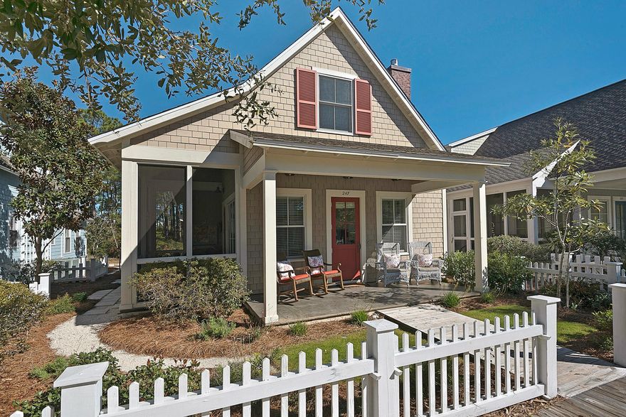 FANTASTIC OPPORTUNITY, to own a gorgeous remodeled 2 BD/3BA beach cottage in the hottest development on 30A. This gated community offers one mile of dedicated natural beachfront with two large community pools, top of the line private owners fitness center, a number of neighborhood parks, restaurants, and much more.Come check out this meticulously kept, never rented beach cottage nestled in the Watersound Beach community of Crescent Keel. It was recently remodeled by Old Seagrove Homes and renowned builder Alex Rice. From top to bottom, this gem exudes an unwavering allure that will satisfy all your senses of beach living. Brand new white custom built kitchen, with all new appliances, including washer/dryer, carrera marble counters,bath vanities, and a custom pacific shell stone floor