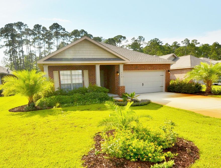 Beautifully updated home with a Huge fenced-in back yard available for lease in the Family Friendly neighborhood of Driftwood Estates. Landscaping is included with this home to make your life more convenient so you can spend your spare time at the Neighborhood Pool and Play Area, fishing in the Lake, or enjoying the Beaches of the Emerald Coast which are a 10 minute drive away. This home features Granite Counters in the kitchen and both bathrooms, Walk-in Pantry, Stainless Appliances, separate Tub/Shower/Water Closet/Walk-in Closet in the Master Wing, Trey Ceilings in living room and master, 2 Car Garage, Full Laundry Room (Bring your W/D), Private Back Patio and Storage Shed in the back yard. Come see the difference this newer, modern, home has to offer, it will not disappoint.