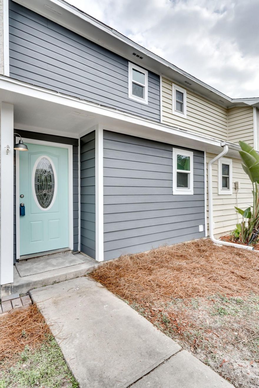 Don't miss this remodeled town home in Destin, with no HOA fees. Some upgrades you'll notice are new siding, new led lighting, new tile/carpet, new paint, new kitchen and bathroom cabinets, new counter tops in kitchen and bathrooms, new back splash, new apron sink, newer appliances, new interior doors, new closet shelving, new remote controlled fans, and some new windows to name a few of the many upgrades. This townhouse features the living room, kitchen, dining room and half bath on the first floor and two bedrooms and one full bathroom on the second floor. The master bedroom has an exceptionally large walk-in closet. This community is in a great location very close to schools, parks, shopping, restaurants and two Air Force Bases. Buyer to verify all dimensions and information.