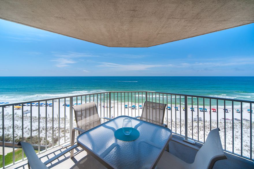 Rare opportunity to capture a 6th floor true gulf-front unit at Inlet Reef. The views are fantastic, which provide easterly and westerly views of one of the premier beaches in Destin. This unit boasts an open floor plan with gulf views from almost any location within the property. Being on the top floor of the complex also affords the owners as well as the tenants a sense of comfort and privacy. Inlet Reef is located on Holiday Isle, which offers a great location and an ample amount of amenities for all ages. The resort amenities include a heated pool, tennis courts, shuffleboard, fitness center, sauna and game room. This property also allows for a generous amount of parking which include two covered areas, one being under the complex and the other under the tennis courts.