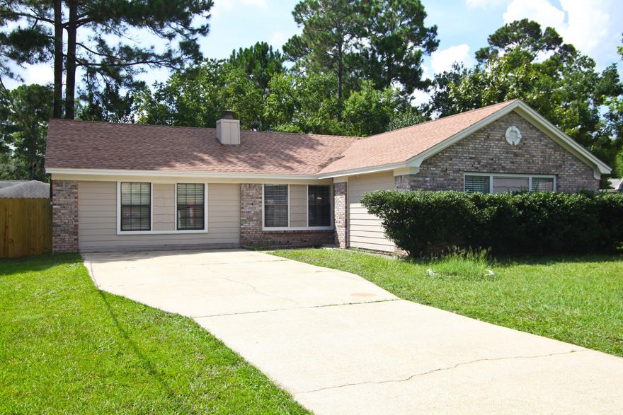 Some renovation work still being completed. Should be done by 8/20/2015. Where can you find a remodeled 4 bedroom 3 bath home close to both Eglin and Hurlburt Field AFB for this price. A rare find in this neighborhood. Home has new interior and exterior paint, new fans and lighting fixtures, new interior doors, and door knobs. Kitchen features granite counter tops and new Stainless Steel Appliances. Baths have granite counter tops as well. Garage was converted to Master suite with it's own bath. Large inside utility room, all tile flooring throughout, brick fireplace, large yard, Exterior of home has brick & wood siding. A/C was installed in 2004, roof appears to be in good condition.