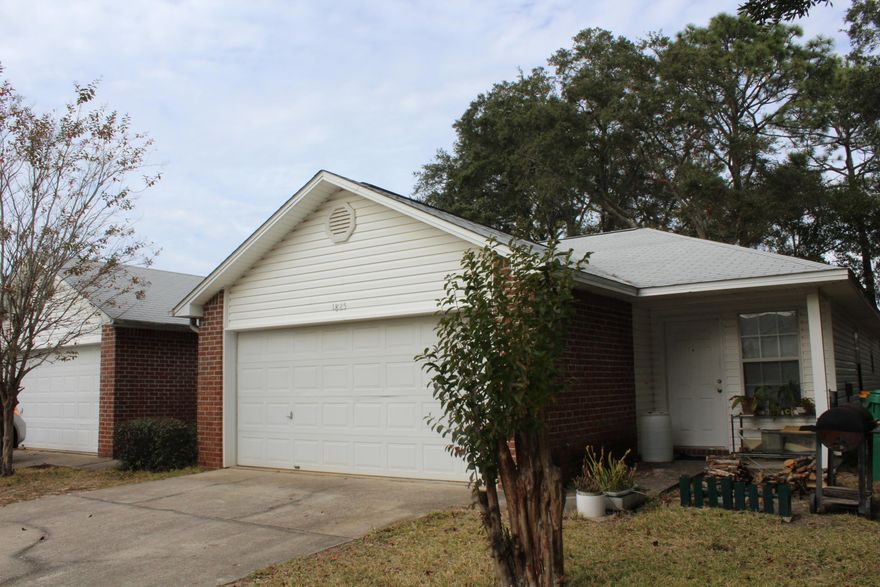 One-story, end unit townhome with 2 bedrooms and 2 baths that is centrally located in Fort Walton Beach! Seller has replaced the roof! This unit is within close proximity to both Hurlburt and Eglin Air Force Bases! In addition, the townhome is located at the end of a quiet cul-de-sac! Enter the unit from the covered front patio! The living room opens to the dining area and kitchen! The rooms and closets are spacious! The kitchen has been well-maintained and provides a refrigerator, cooktop/oven, and dishwasher. The exterior of the home features both brick veneer and vinyl siding. There is a two-car garage with auto garage door opener and two additional parking spaces in the driveway. The end units are always great because end units have more yard area on the side of the home!