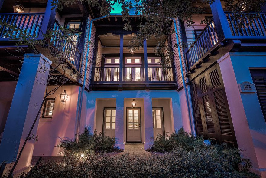 Seated in the midst of the spectacular scenery of Rosemary Beach, Impulse Buy overflows with refined luxury, warm accents & rich architectural detail. Using New Orleans for inspiration, noted architect, Eric Watson created ample porch space and used dark elegant trim, rich hardwoods & gas lanterns to create a warm & inviting home splendid with character.As the results of a recent partial renovation, the property has gone from 6 bedrooms, 4-1/2 bath to a 7 bedroom, 5-1/2 bath, 4000sf compound that includes a full 1 bedroom, 1 bath carriage house. With 7 large comfortable bedrooms, Impulse Buy is the perfect legacy house for future generations or a dynamite investment property with outstanding rental potential. Offered rental ready, beautifully furnished, & ready for you to en