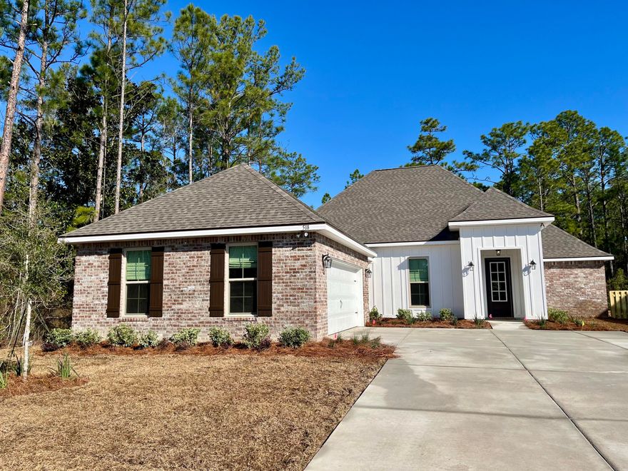 The CLAUDET III G in Bird Song at Hammock Bay community offers a 4BR, 3BA, open design with formal dining and keeping room. Upgrades added (list attached).  Features: double vanity, garden tub, separate custom tiled shower, and 2 walk-in closets in master bath, tray ceiling in master bed, en suite bath in bed 2, kitchen island, walk-in pantry, covered porches, crown molding, smart connect WIFI thermostat, smoke/carbon monoxide detectors, landscaping package, architectural 30-year shingles, flood lights, and more!Energy Efficient Features: water heater, kitchen appliance package, vinyl low E windows, & more! Energy Star Partner.