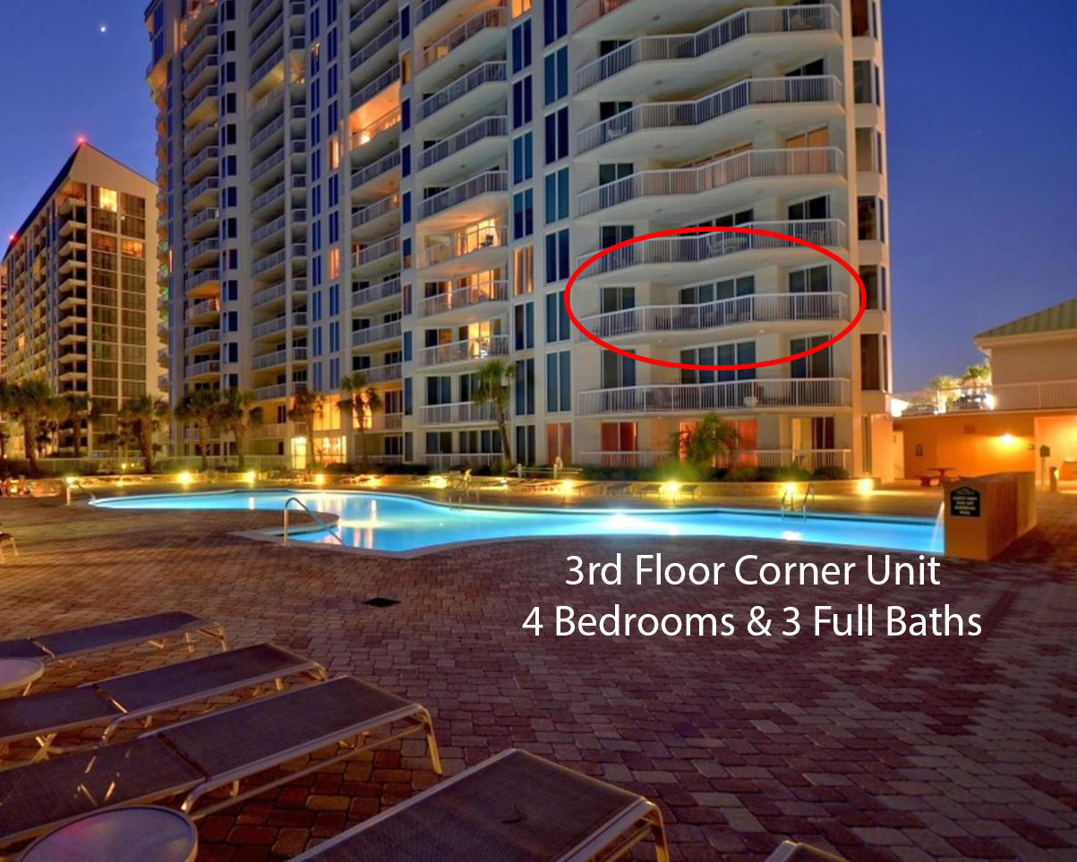 UNIT HAS BEEN COMPLETELY REMODELED AS OF MAY 31, 2017.Imagine owning a four bedroom luxury beach front condo in this incredible beachfront community, called Silver Beach! Located in the heart of Destin, Florida, this spacious corner unit has four bedrooms and three baths with sweeping, pristine gulf front views from the living room, kitchen and master suite. Of note, this unit is on the coveted 3rd floor which offers magnificent eye level views of the Gulf of Mexico from east to west indoors.